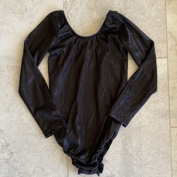 LIVEE LONG SLEEVE LEOTARD - TIME-TO-SHINE ONYX - Picture 2 of 4
